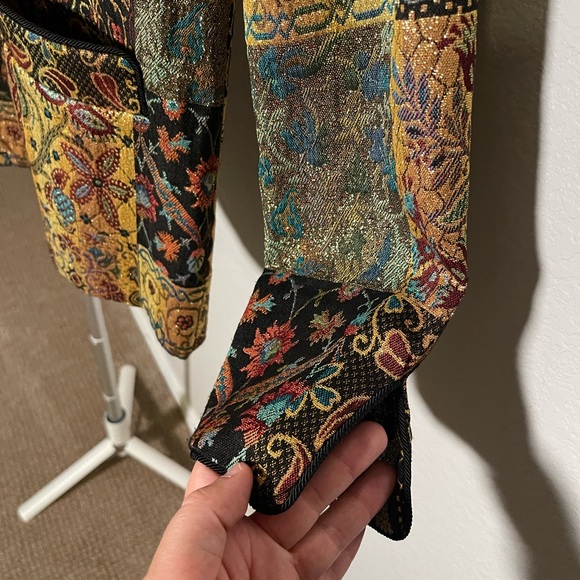 Industries B Gold Patterned Jacket - Picture 5 of 8